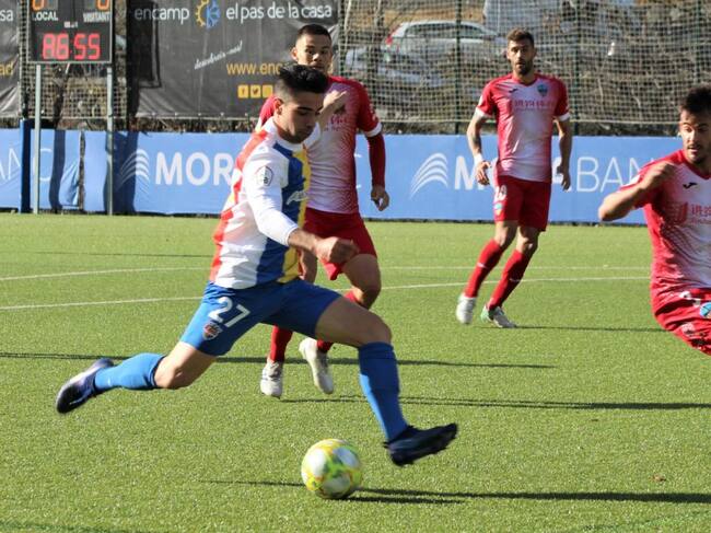 El jugador de l'FC Andorra cedit a l'Igualada Ricard Fernández "Cucu". Va sortir del confinament de la ciutat catalana abans de decretar-se.