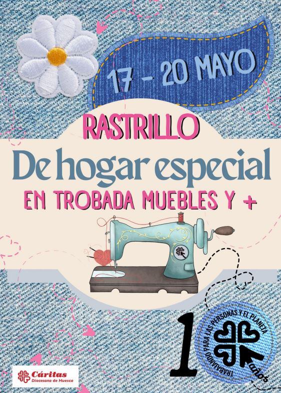 Cartel anunciador del Rastrillo de hogar de Carinsertas