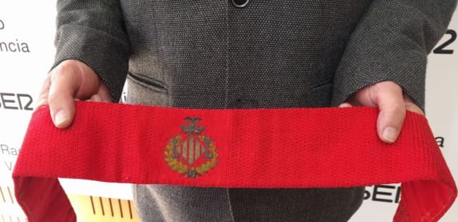 Fajín del que fuera Alcalde de València, Antonio Guerrero Ludeña