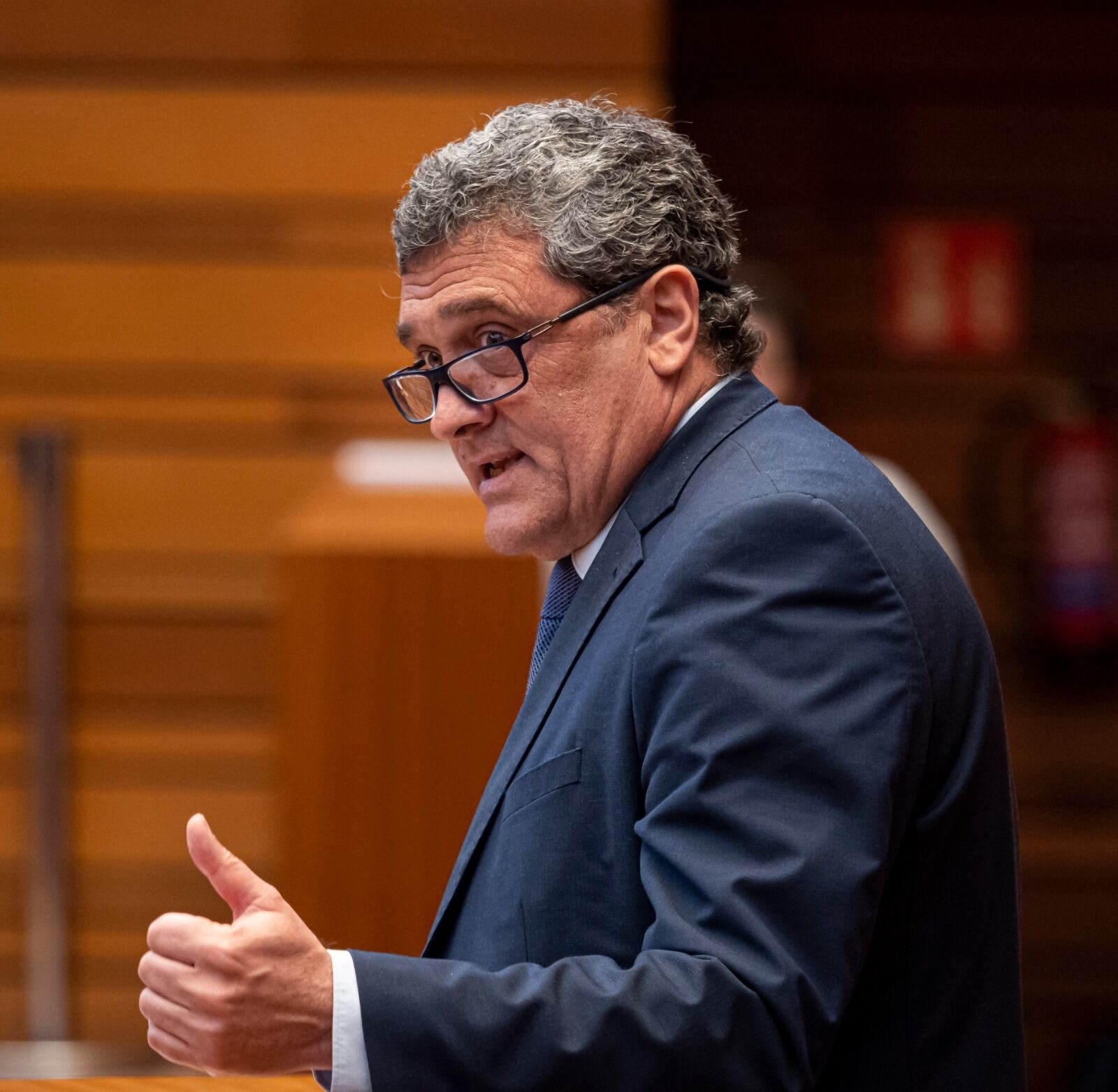 Pedro Pascual durante una intervención  en las Cortes de Castilla y León