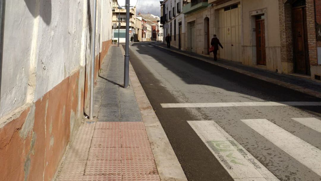 Imagen de la actual Calle Constitución de Valdepeñas (Ciudad Real) 