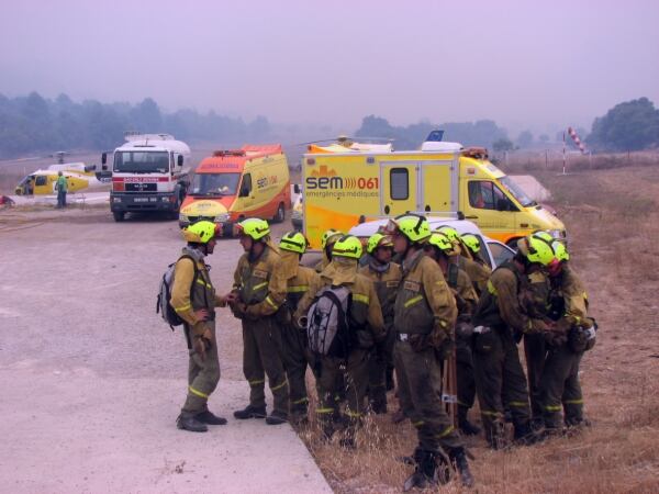 Bombers dels GRAF a la zona de l&#039;incendi