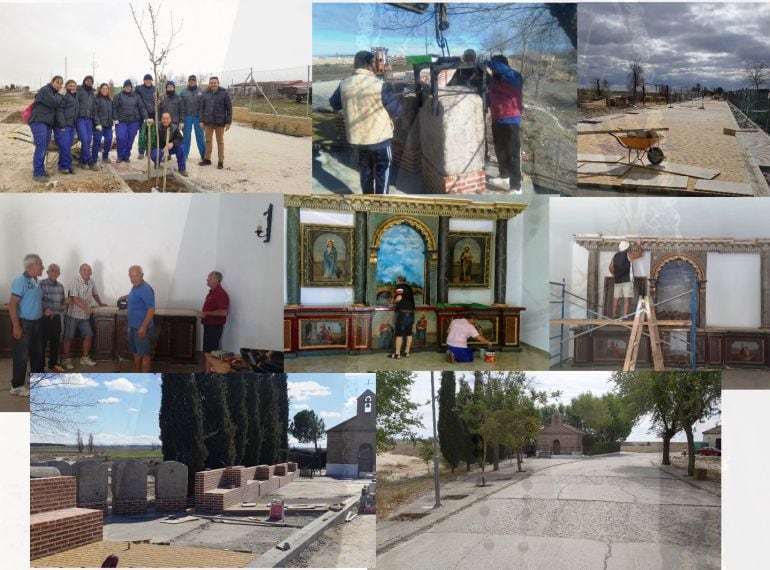 Distintos colectivos y vecinos han participado en las obras del paseo y ermita de Fresno el Viejo