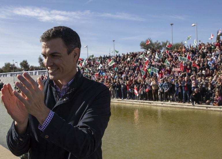 Pedro Sánchez anunciando que se presentará a las primarias para liderar el PSOE.