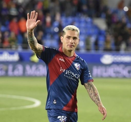 Chimy Ávila en su etapa como jugador de la SD Huesca