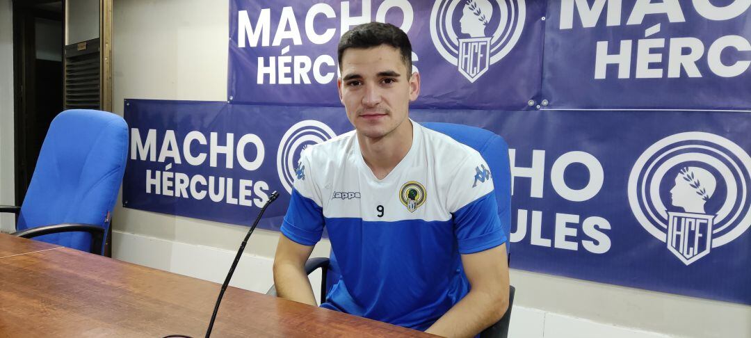 Sergio Buenacasa, en la sala de prensa del Rico Pérez