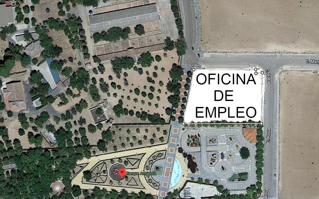 Mapa de localización de la futura nueva Oficina de Empleo de Valdepeñas (Ciudad Real)