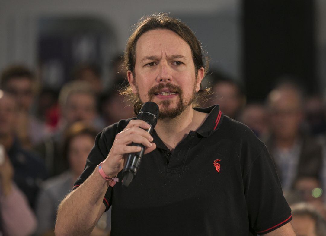 El candidato de Unidas Podemos a la Presidencia del Gobierno, Pablo Iglesias.