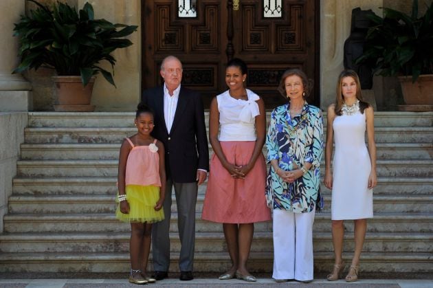 Michelle Obama, en el Palacio de Marivent.