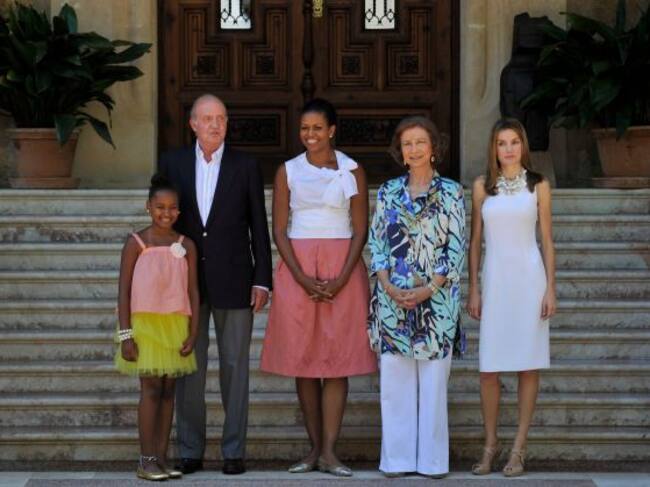 Michelle Obama, en el Palacio de Marivent.