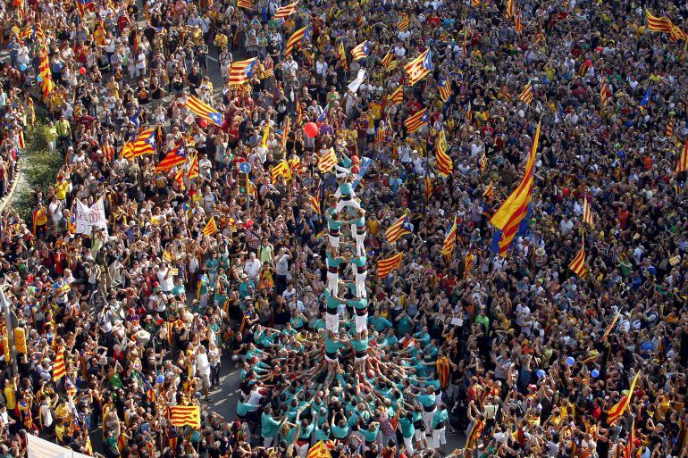 Foto de archivo de una manifestación independentista