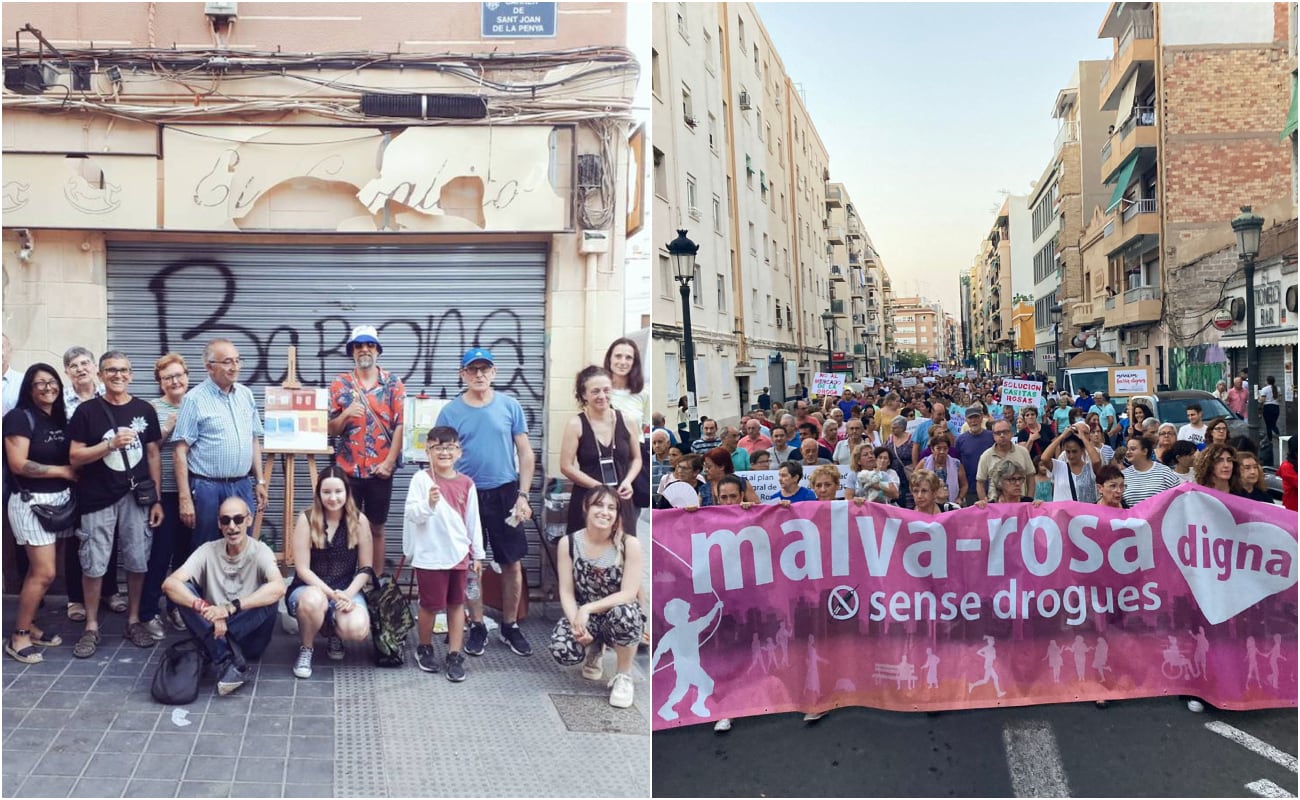 Protestas vecinales en Orriols y la Malvarrosa