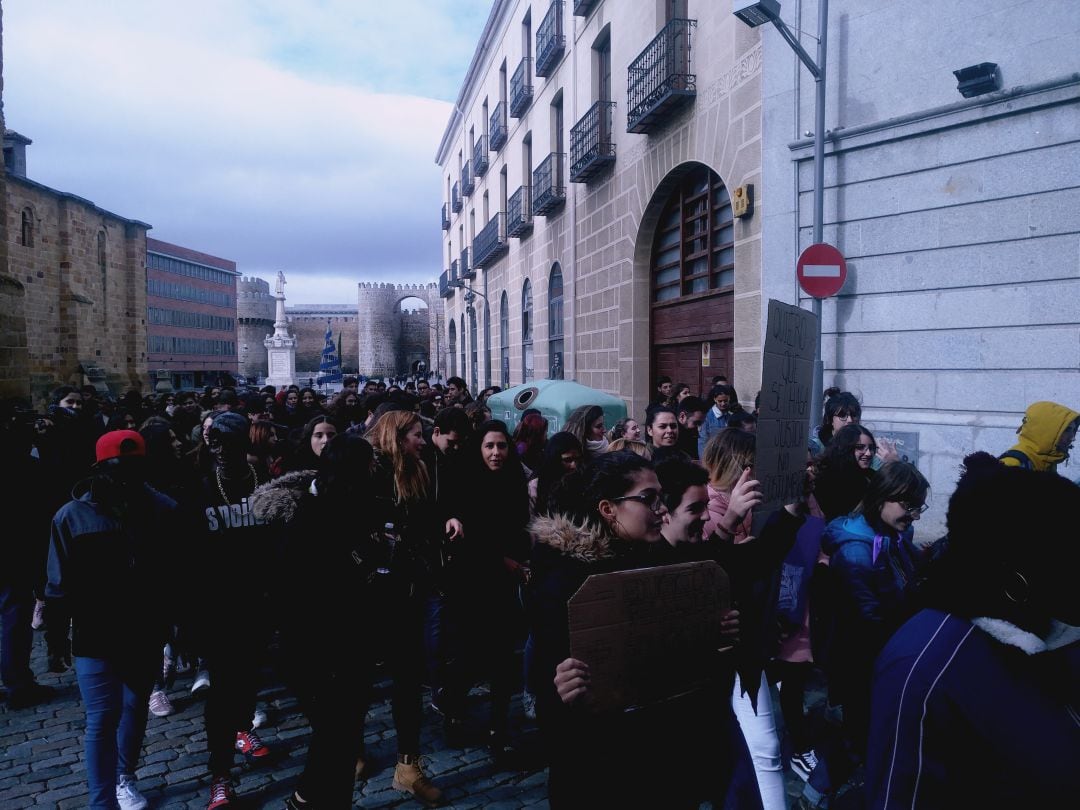 Un momento de la manifestación estudiantil