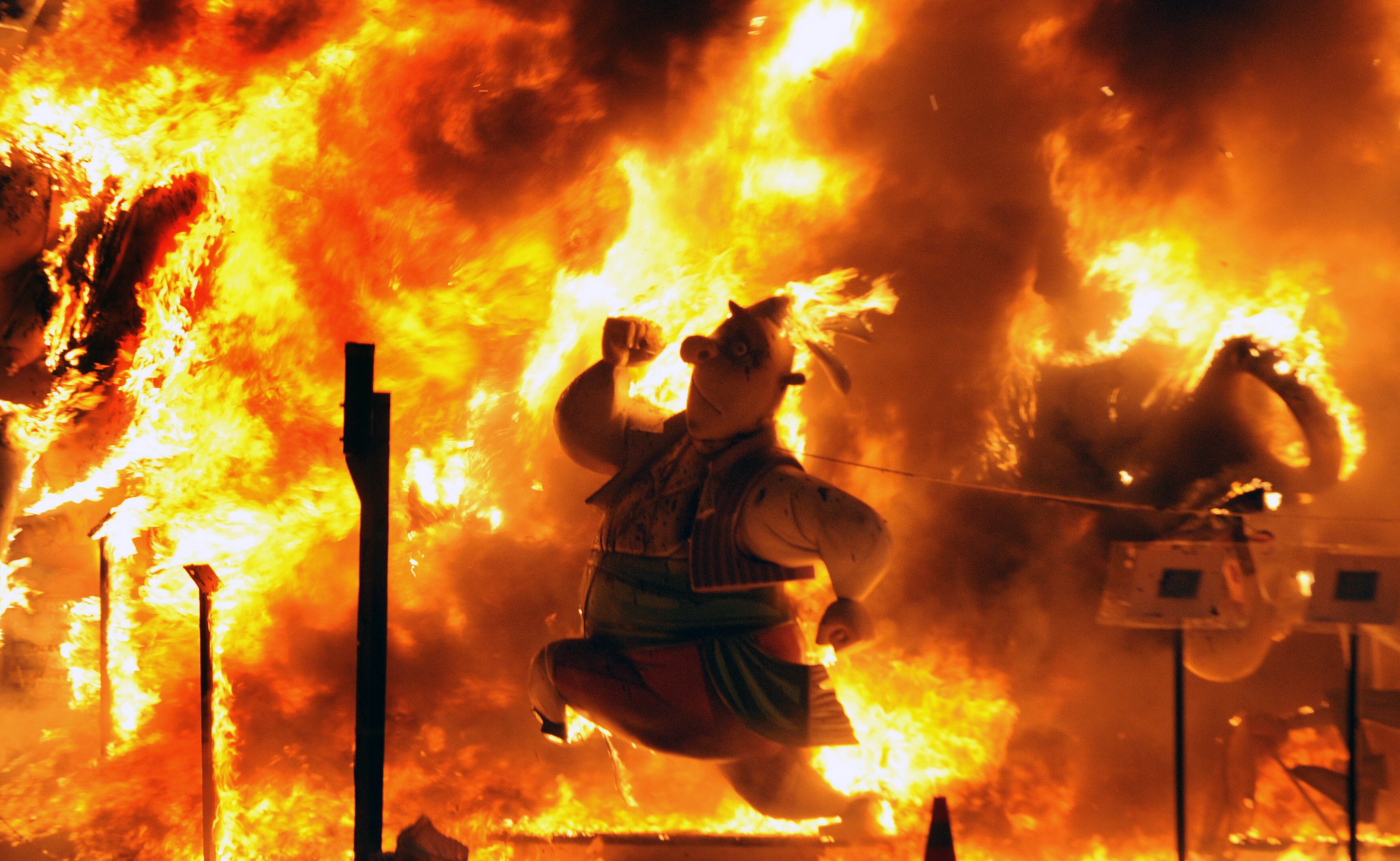 Imagen de archivo de una cremà de las Fallas de València