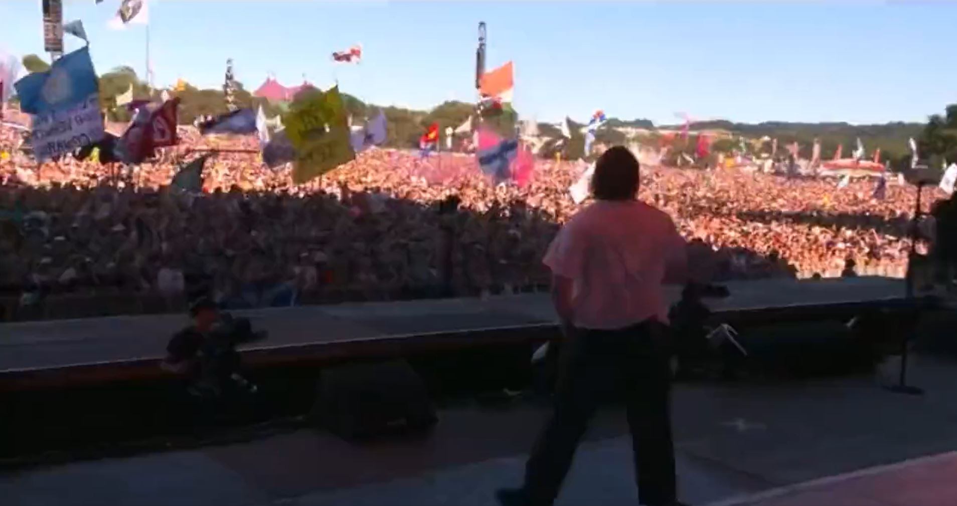 Capaldi, en el momento de sufrir la crisis en pleno concierto