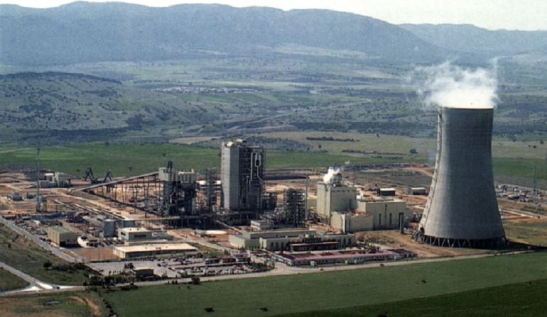 Vista aérea de las antiguas instalaciones de Elcogas en Puertollano