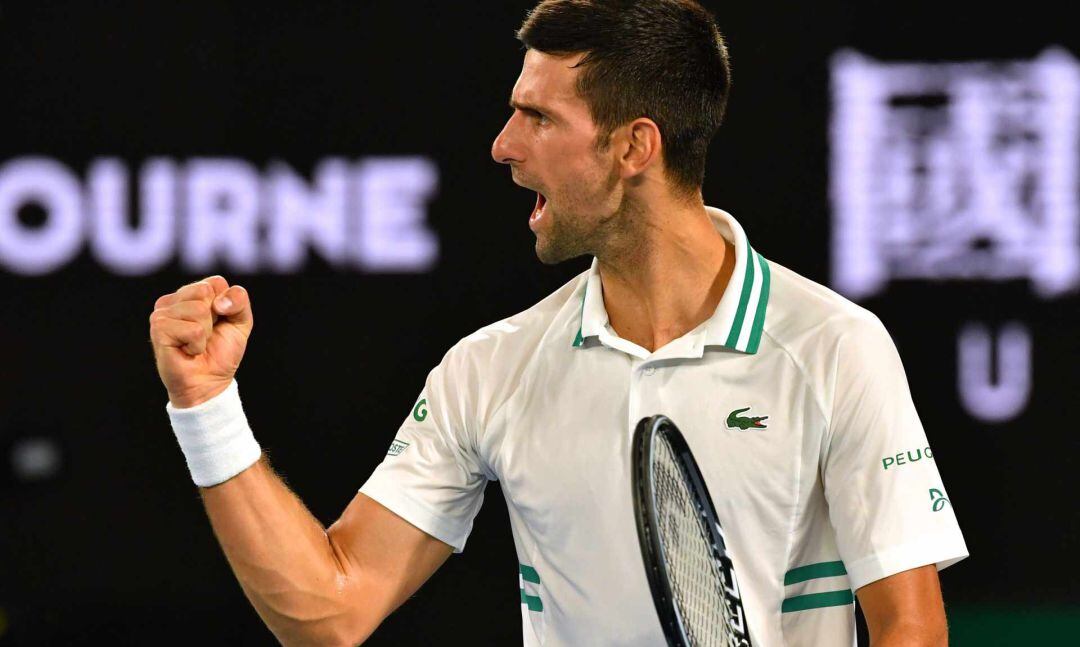 Djokovic, en su partido ante Karatsev.