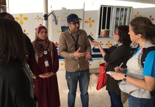 Escuela de Unicef e International Medical Corps en Zaatari. La agencia de la ONU ayuda a dar educación a más de 20.000 niños en el campo de refugiados