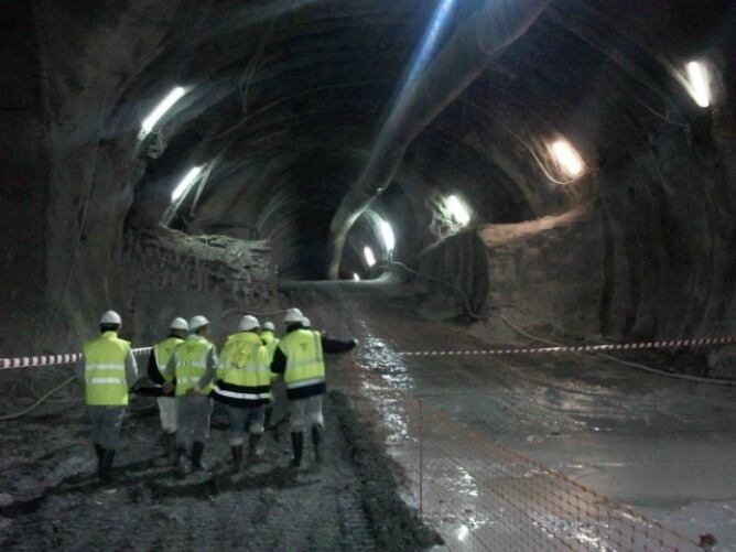 Obras del metro de Donostialdea en Altza