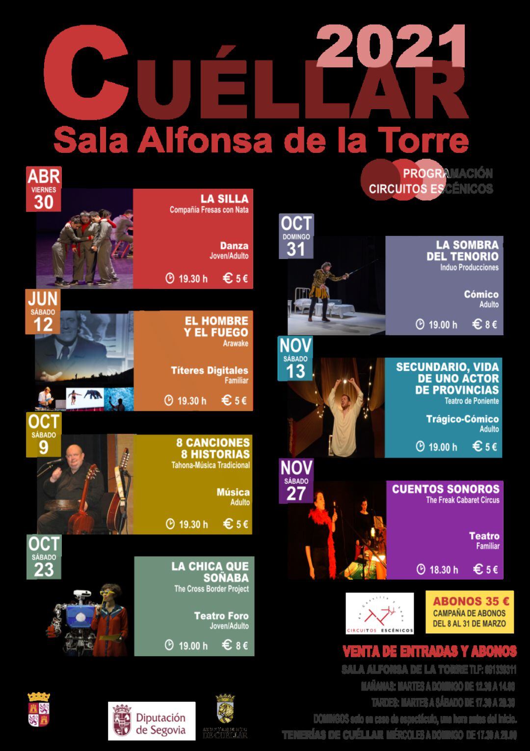 Programación de la Red de Circuitos Escénicos para Cuéllar