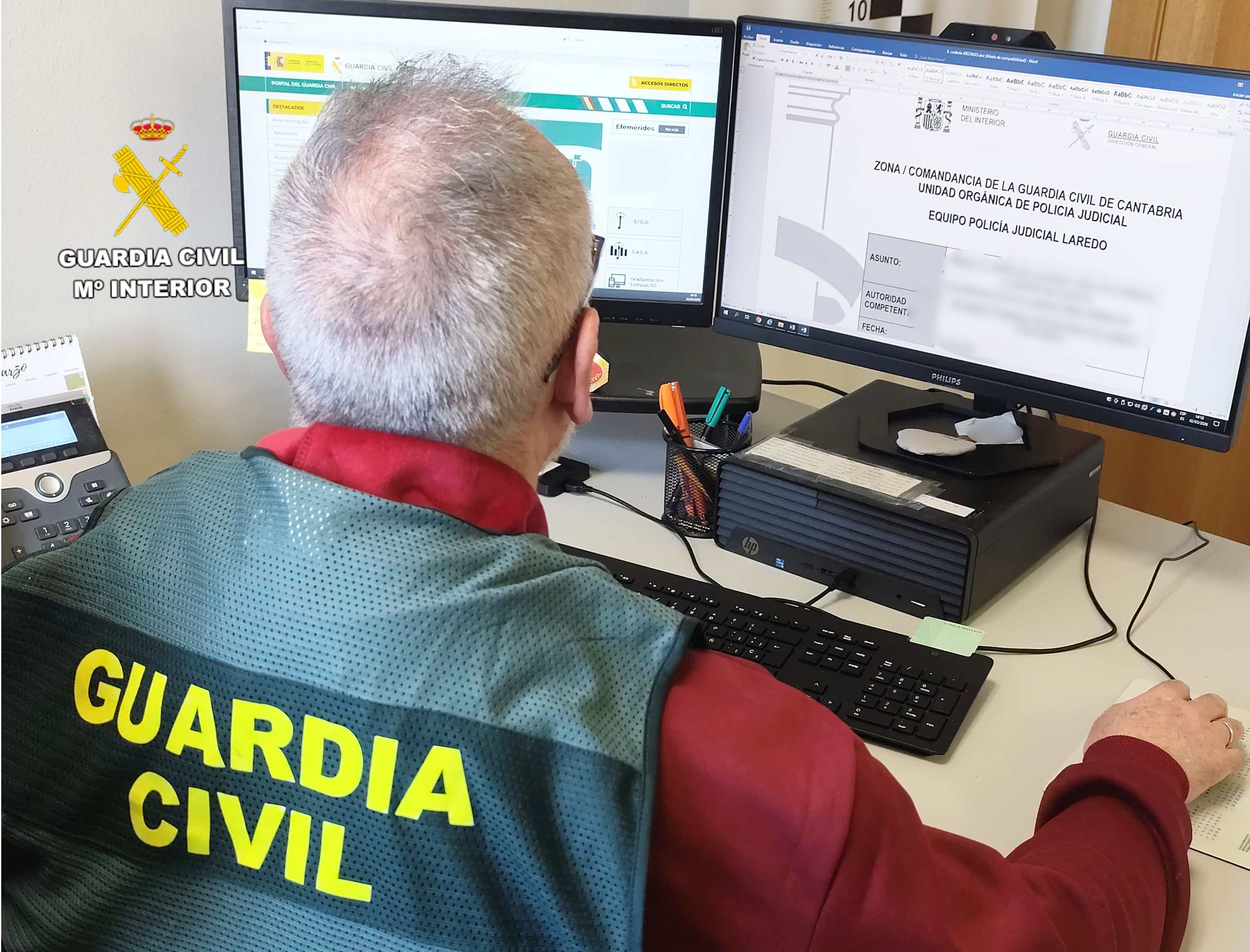 Equipo de la Policía Judicial de Laredo