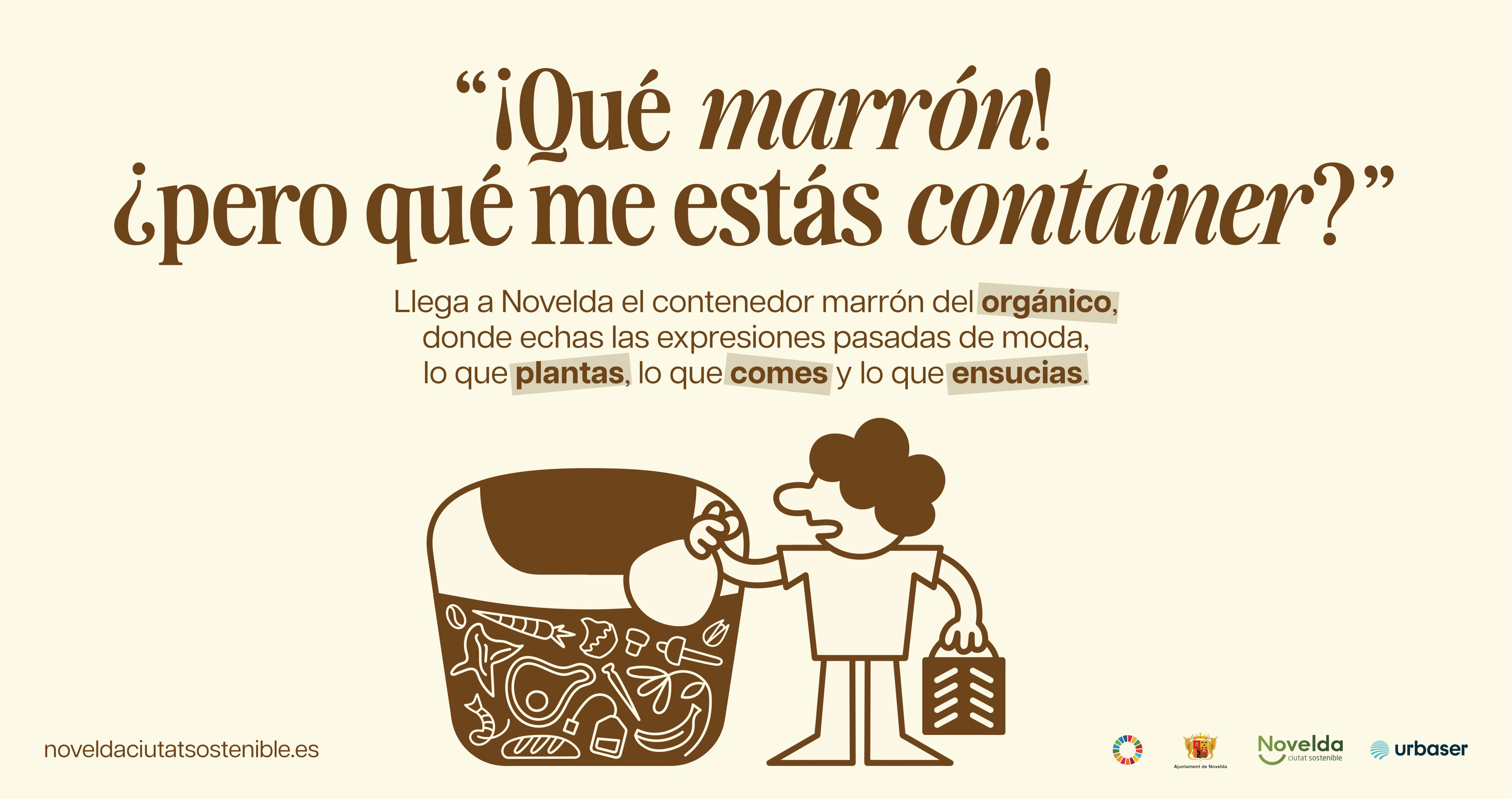 Campaña del Ayuntamiento de Novelda con la implantación del contenedor marrón