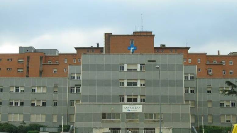 Fachada del antiguo hospital San Millán en Logroño (La Rioja), demolido en 2009.