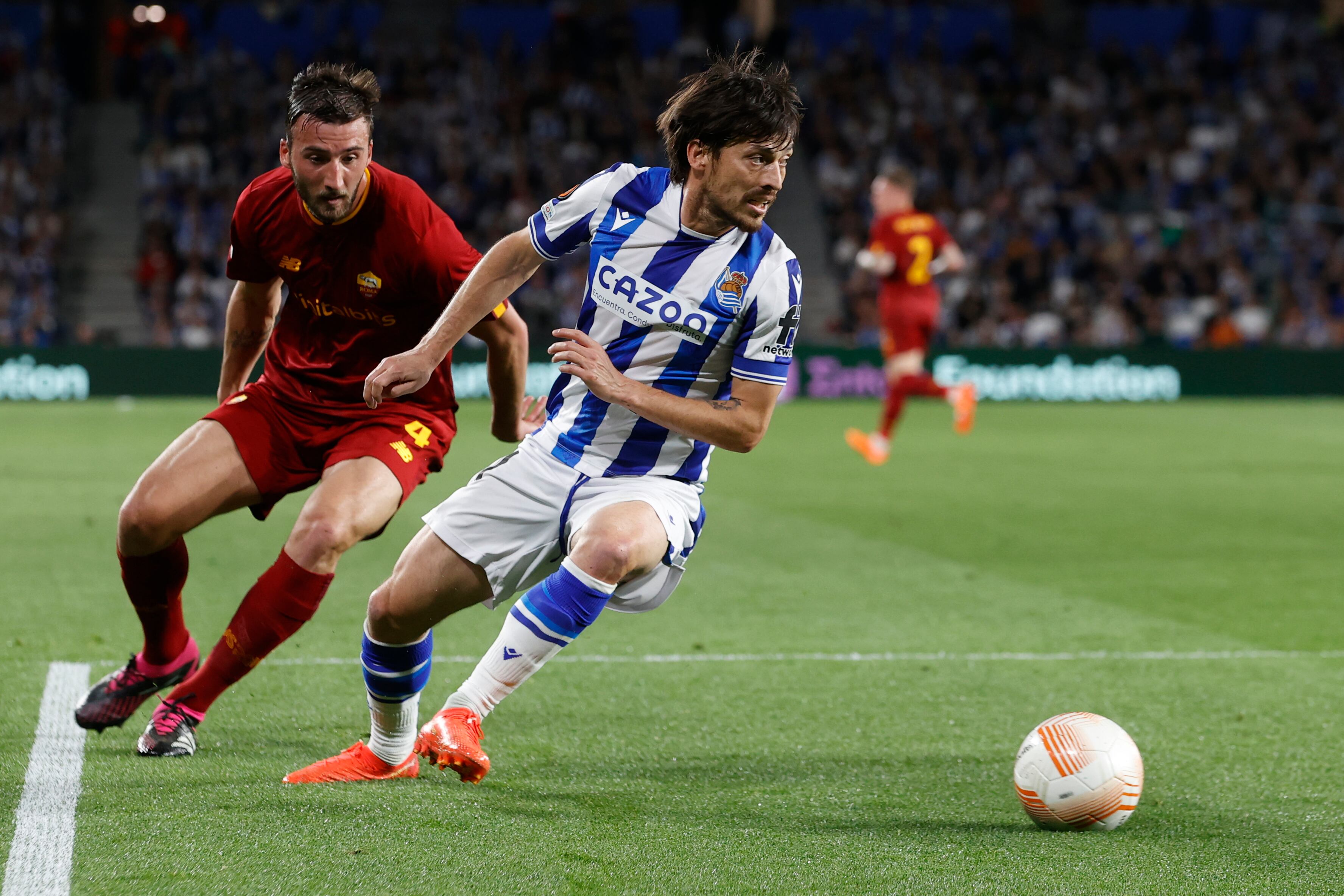 David Silva con la Real Sociedad.