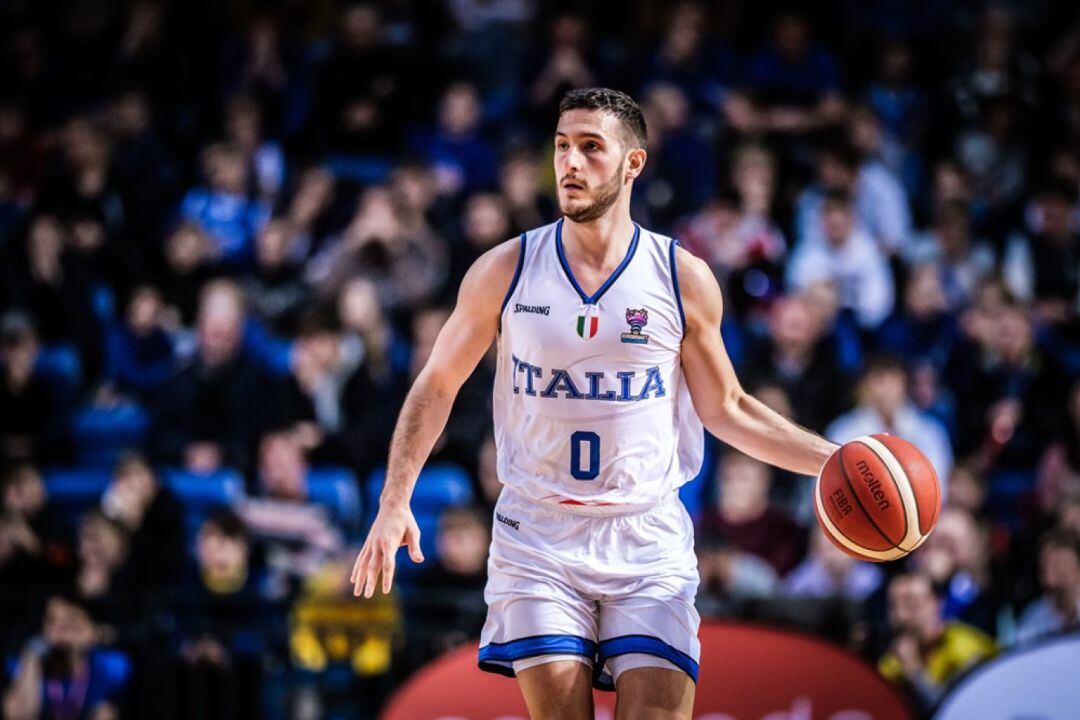 Marco Spissu durante las Ventanas FIBA de febrero. 