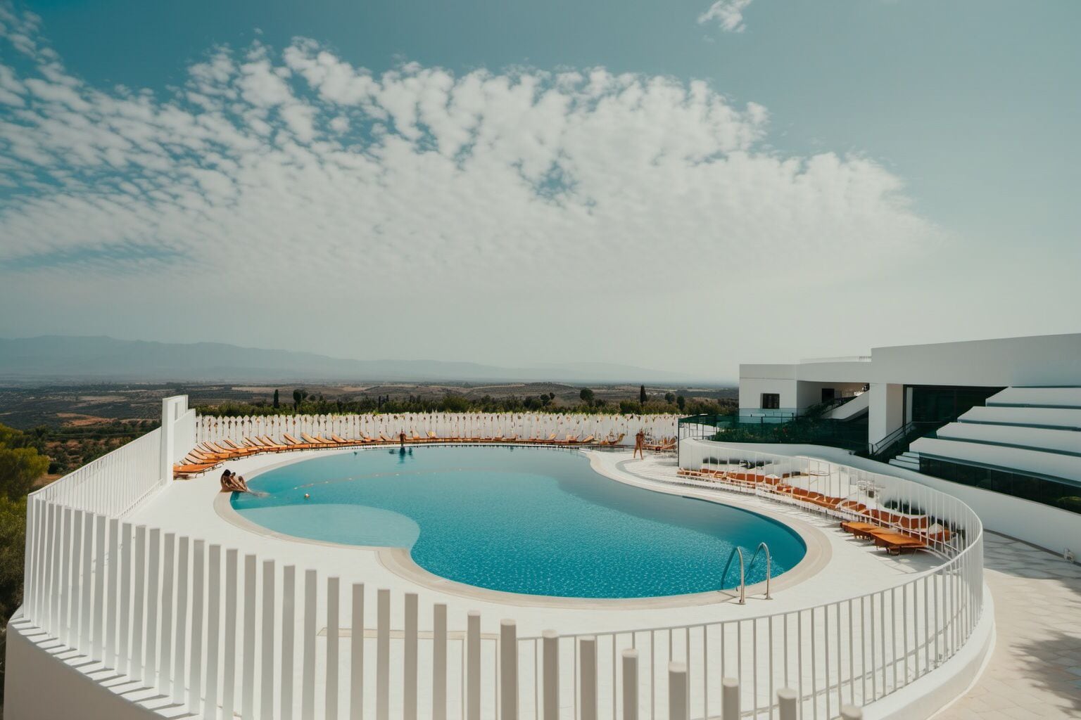 Recreación de la futura piscina