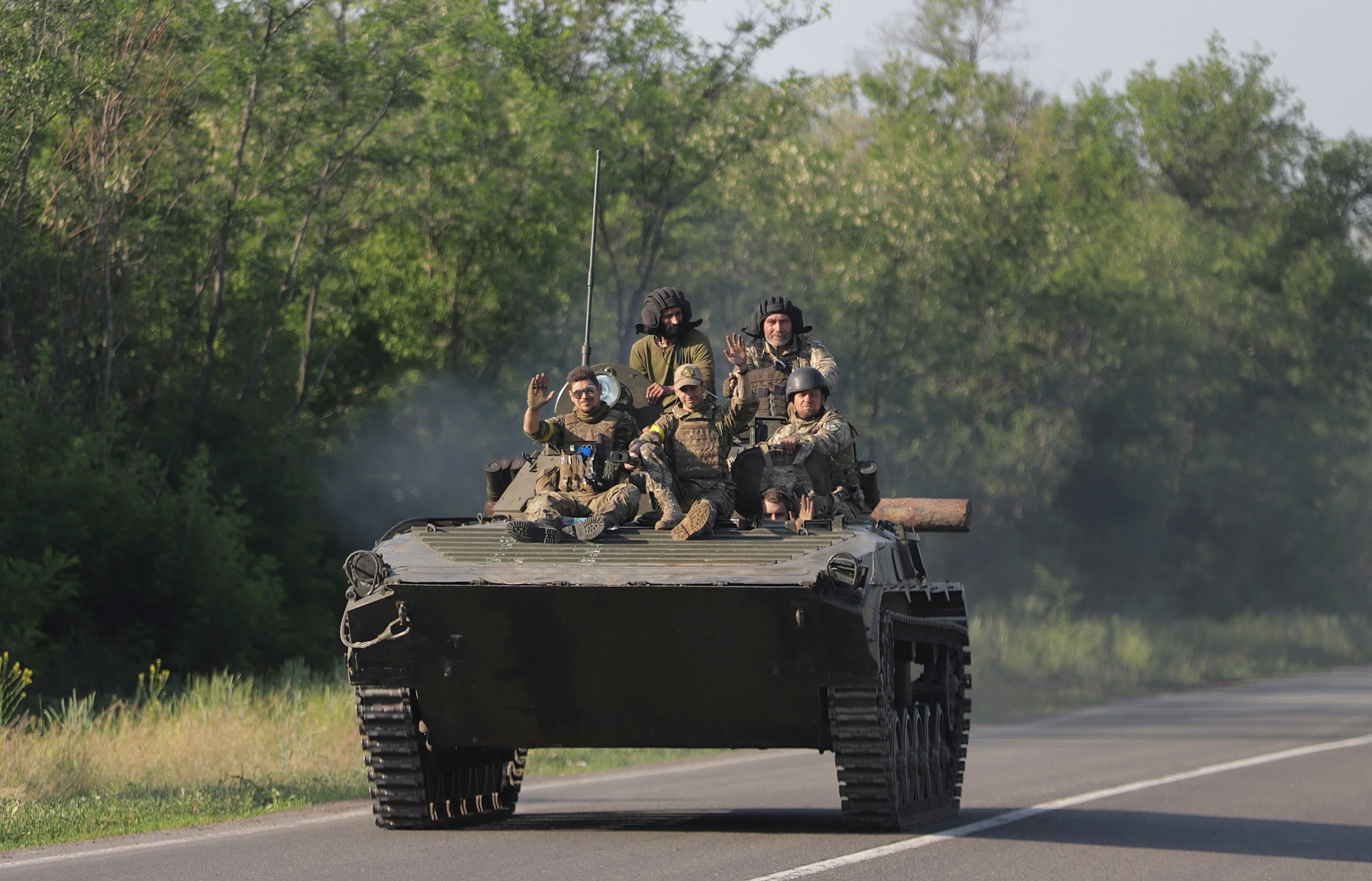 Imagen de archivo de un tanque ucraniano por la región de Donetsk