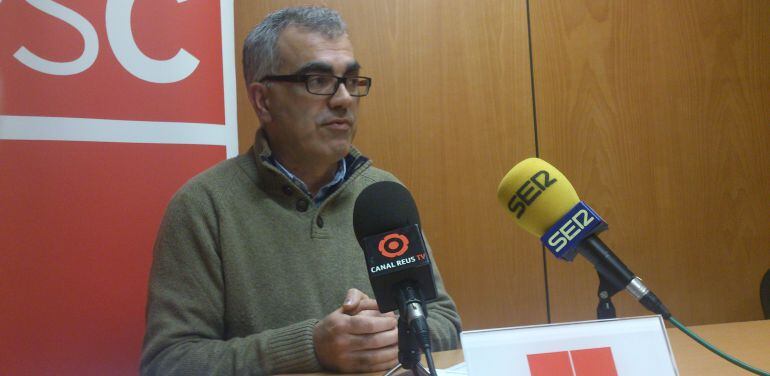Andreu Martín, portaveu del grup municipal del PSC, al despatx de l'Ajuntament.