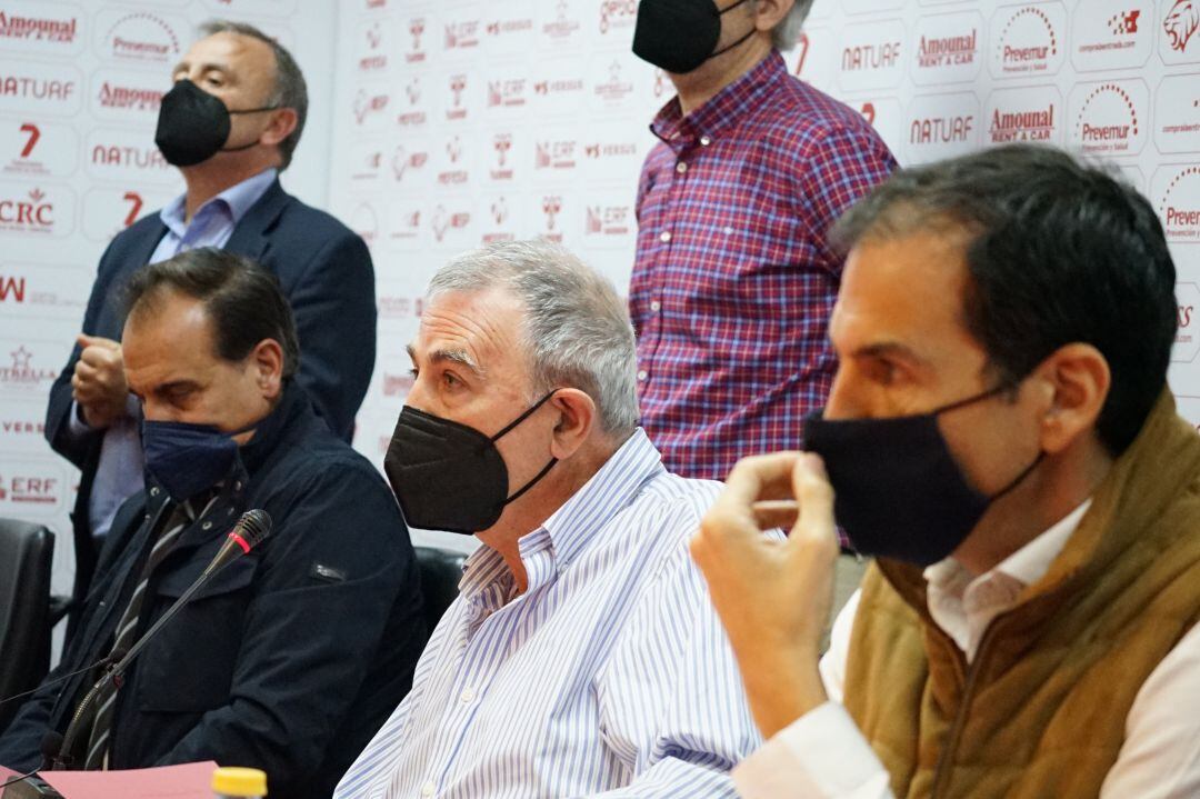 Francisco Tornel, presidente del Real Murcia, en la rueda de prensa tras la sentencia de la Audiencia Provincial