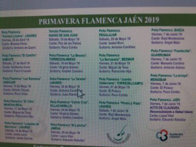 Cartel anunciador del circuito 'Cajasur con el Flamenco'