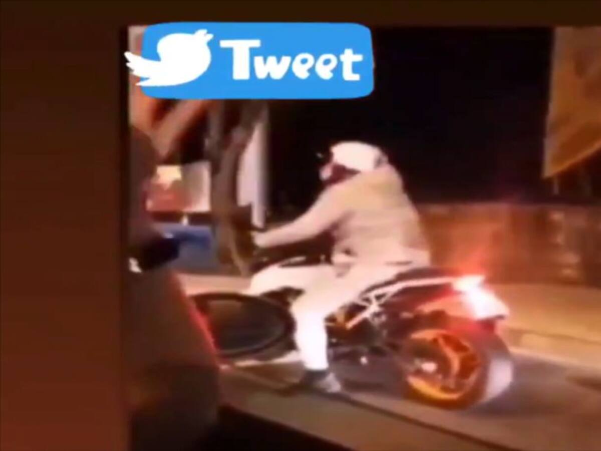 Acaba sobre el asfalto de la Gran Vía de Vigo tras hacer un "caballito"