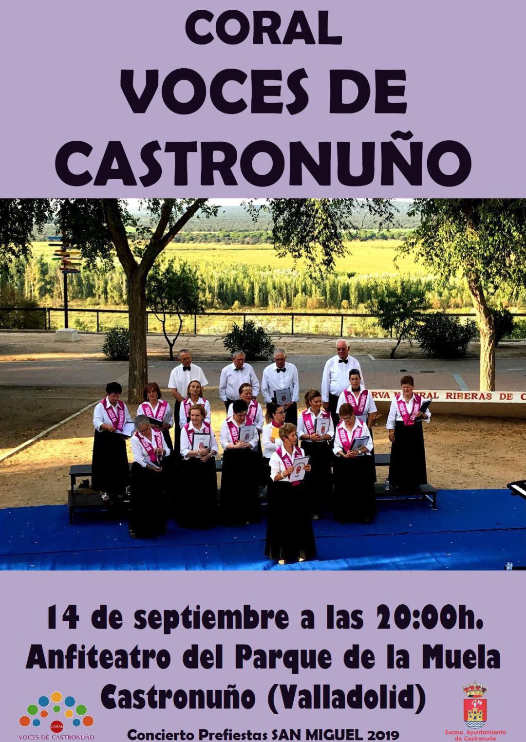 Cartel de la actuación de la Coral Voces de Castronuño