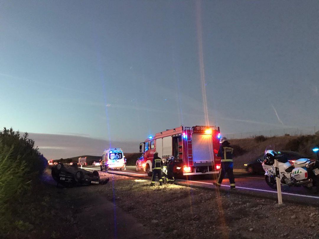 Accidente en las proximidades del Puente de Ibn Firnás en Córdoba