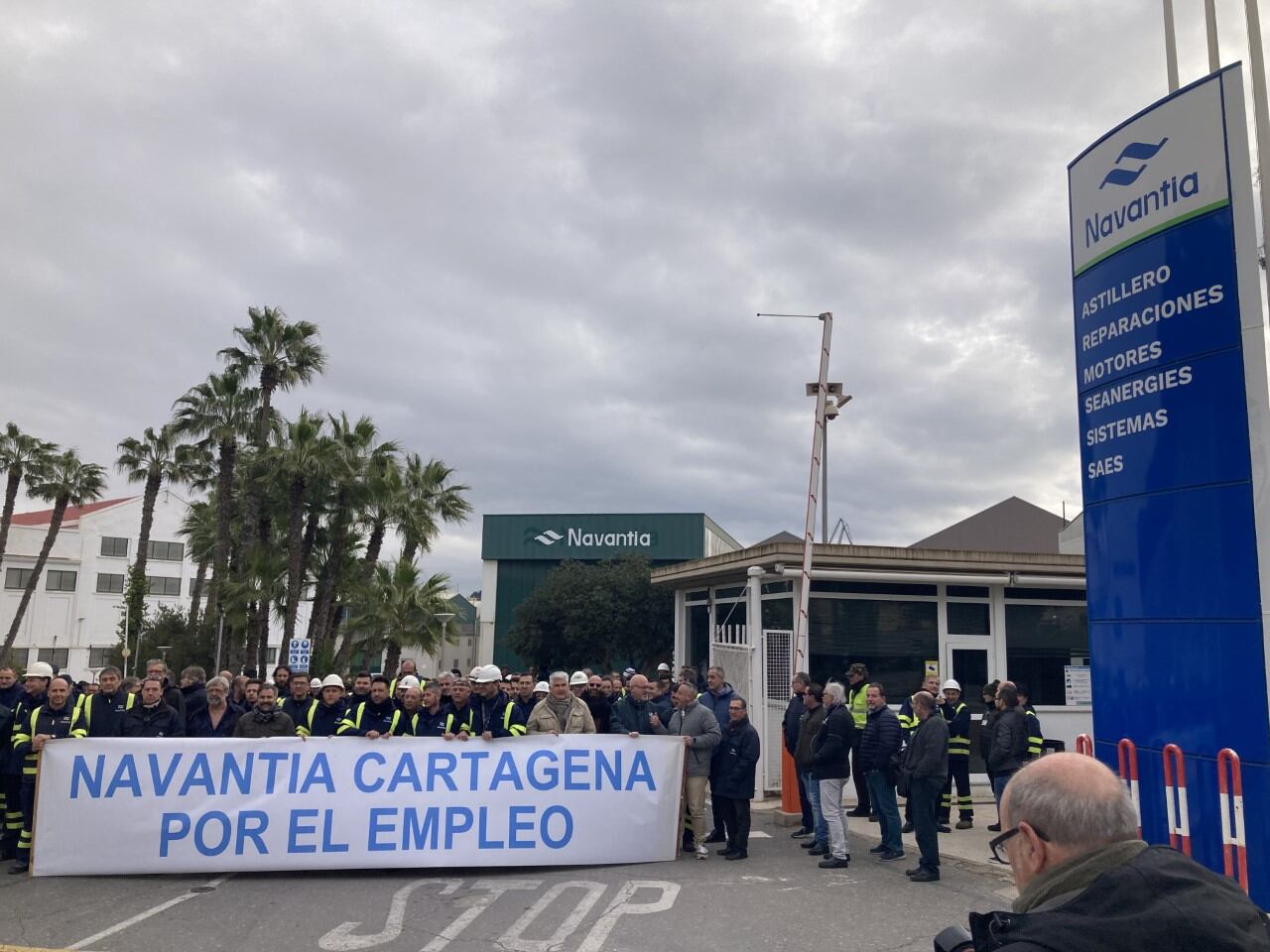 Concentración de trabajadores de Navantia en Cartagena