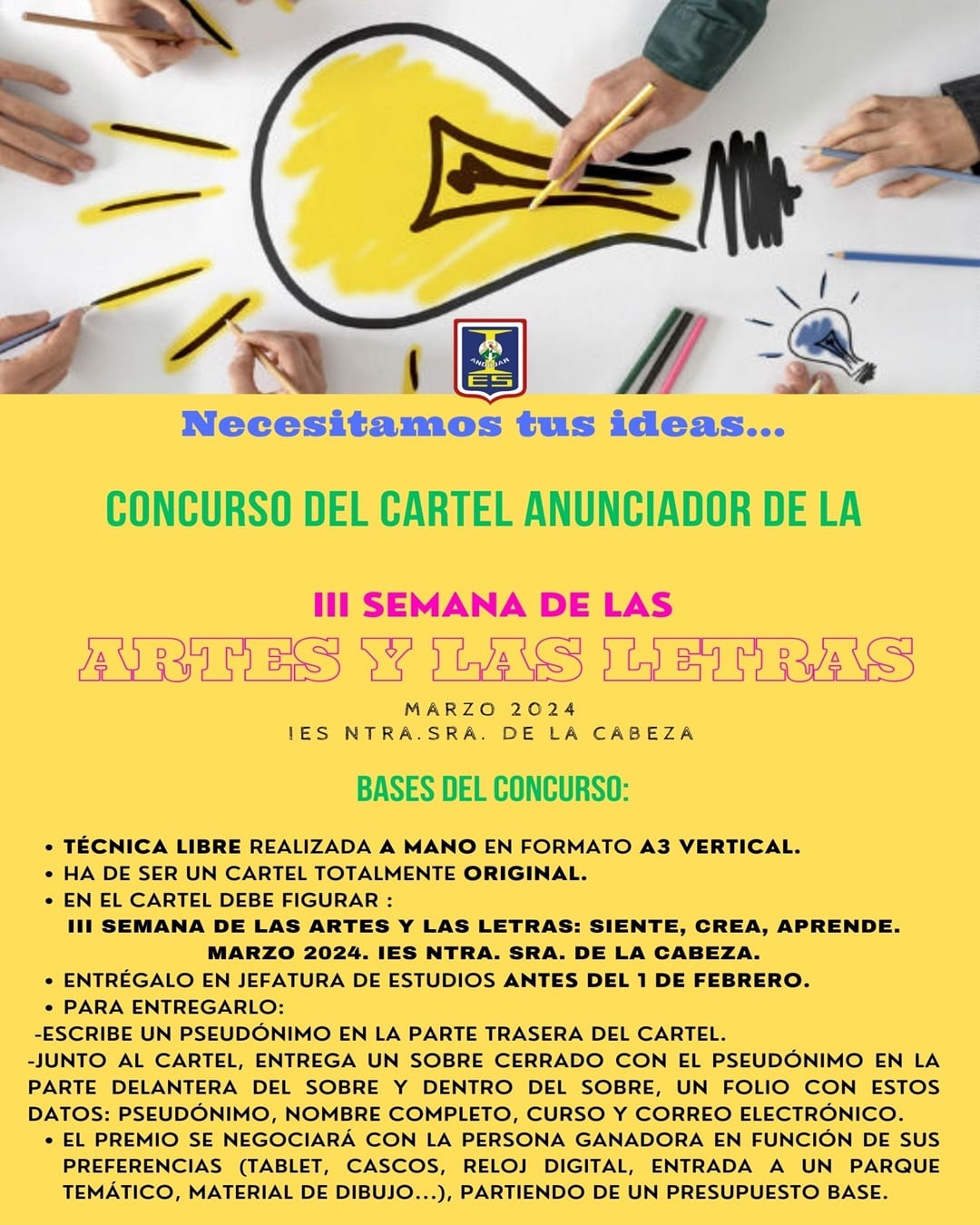 Concurso del cartel de la III Semana de las Artes y las Letras