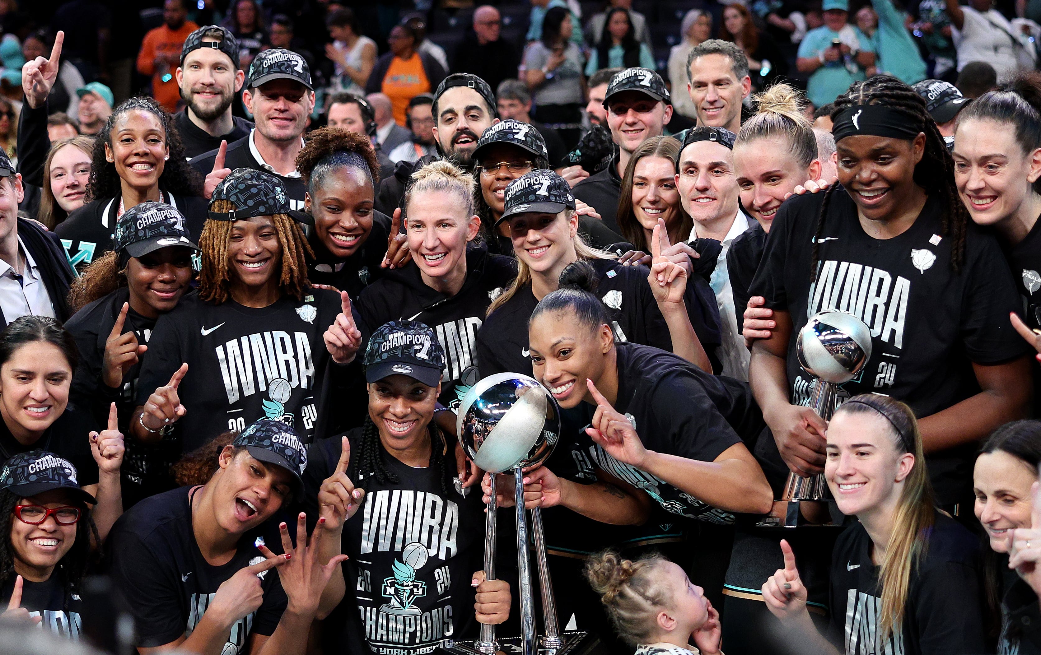 Las New York Liberty celebran el título de la WNBA