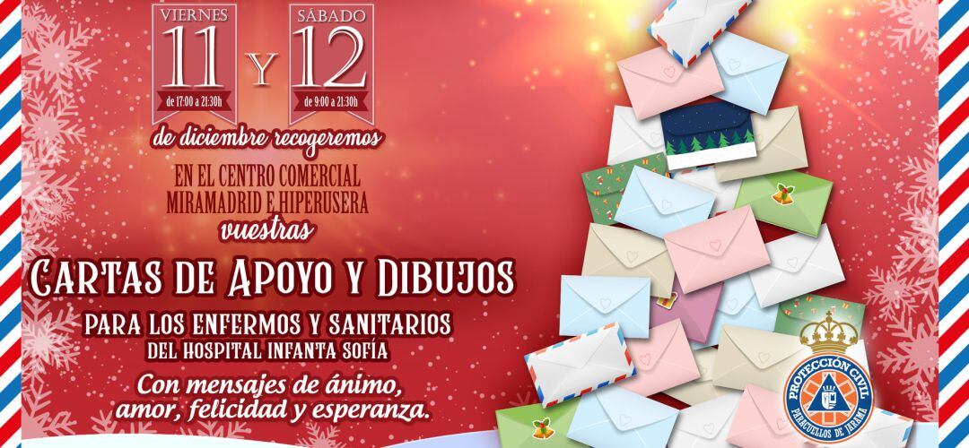 Cartel de la recogida de cartas de Navidad