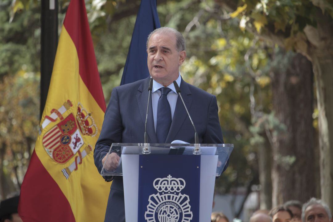 Francisco Pardo Piqueras, en un acto de la Policía