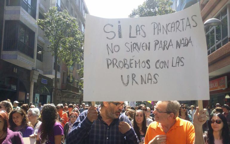 Manifestación en Las Palmas de Gran Canaria