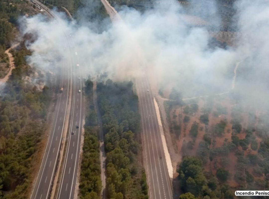 Imagen del incendio forestal.