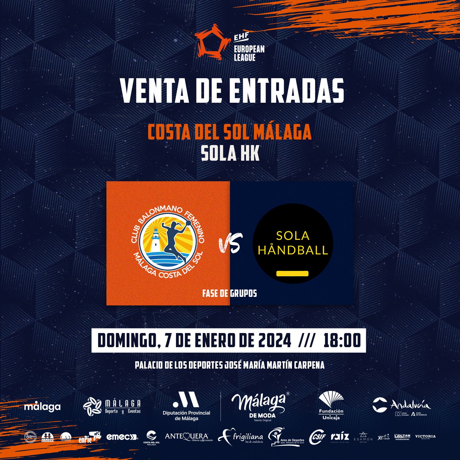 El Costa del Sol ante el Sola Hk en el primer partido de la EHF European League