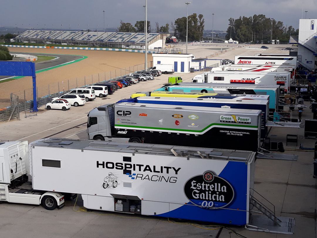 Así luce el paddock en el Circuito de Jerez