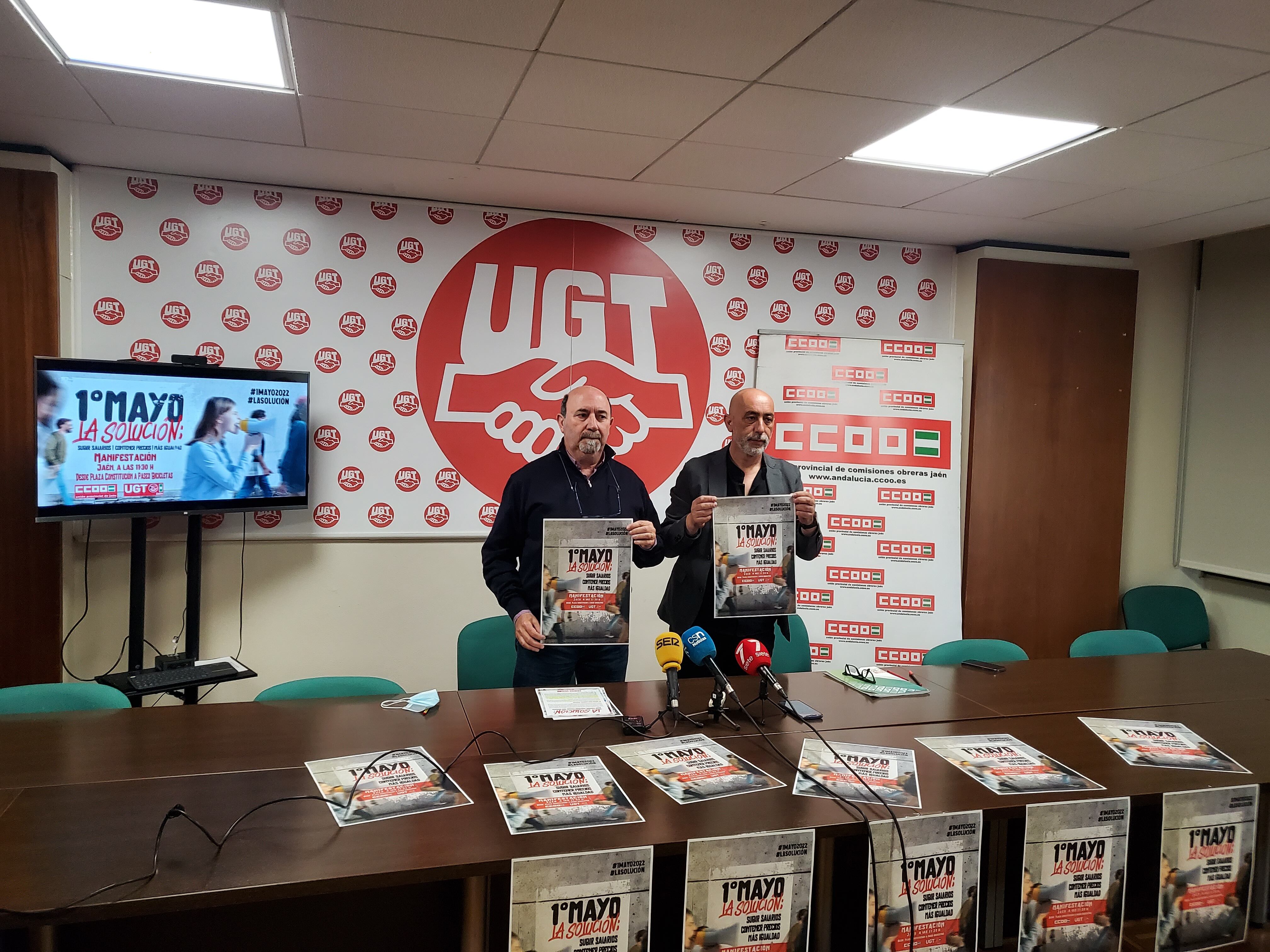 Manuel Salazar y José Blanco presentan la manifestación del 1º de mayo