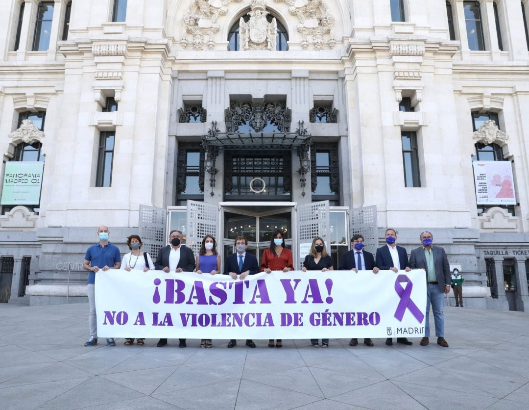 Concentración en Madrid contra la violencia machista. 