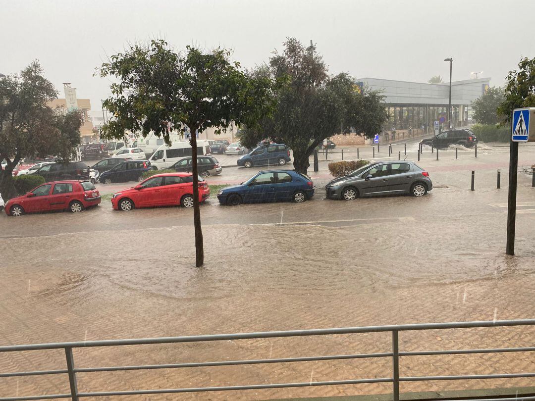 Imagen de archivo de uno de los días que más llovió en Ibiza durante el pasado mes