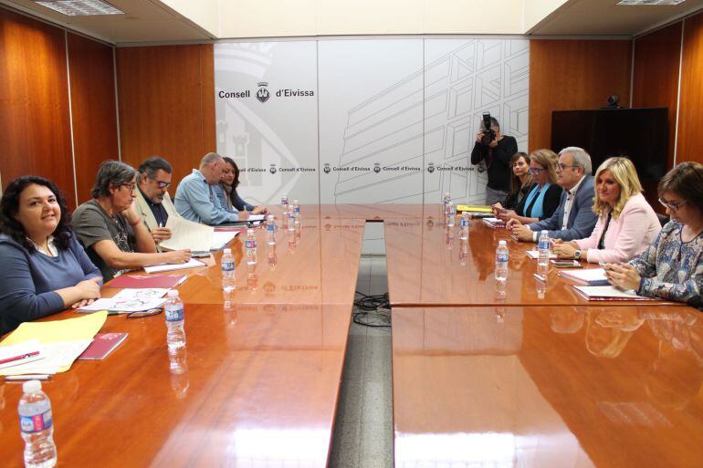 Imagen de la reunión de la Comisión de Seguimiento de hoy